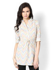 Femella Women Pink Printed Tunic