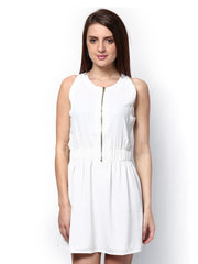 Femella White Fit &amp; Flare Dress