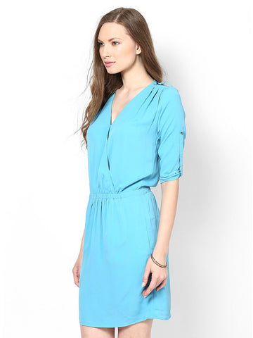 Femella Blue Wrap Dress