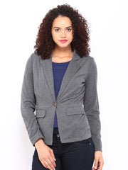 Femella Women Grey Melange Blazer