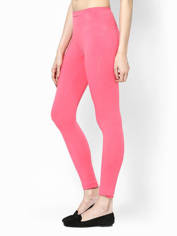 Femella Women Pink Premium Super Stretch Leggings