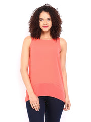 Femella Women Pink Tiered Top