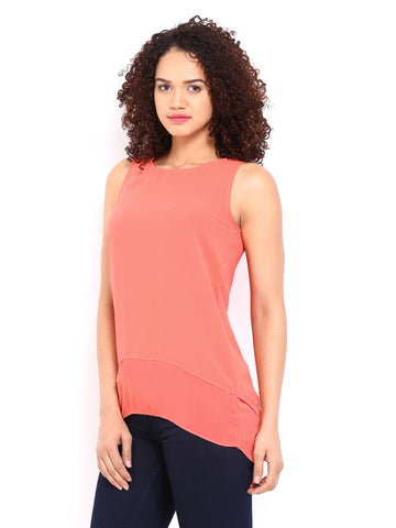 Femella Women Pink Tiered Top