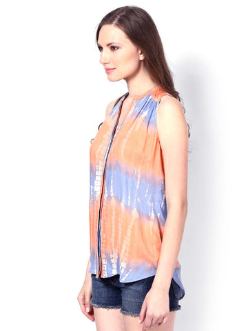 Femella Women Multi-Coloured Ombre Dye Shirt