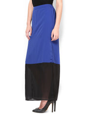 Femella Blue &amp; Black Maxi Skirt