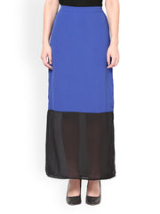Femella Blue &amp; Black Maxi Skirt