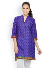 Feminista Women Blue Printed Kurti