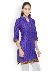 Feminista Women Blue Printed Kurti