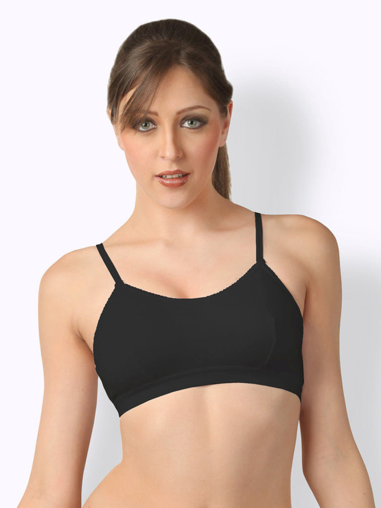 Floret Black Sports Bra