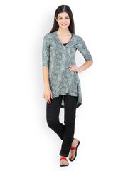Floret Women Grey &amp; Black Lounge Set 046