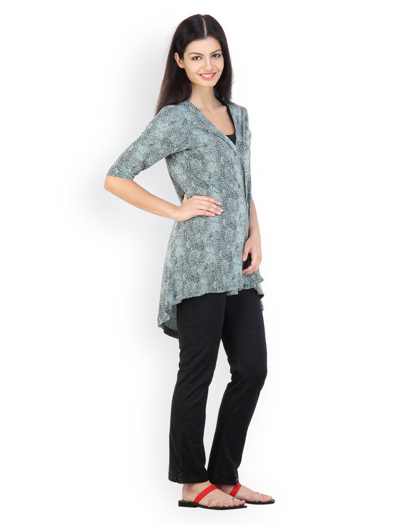 Floret Women Grey &amp; Black Lounge Set 046