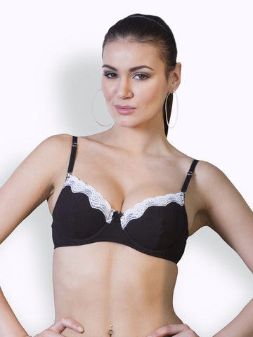 Floret Black Bra