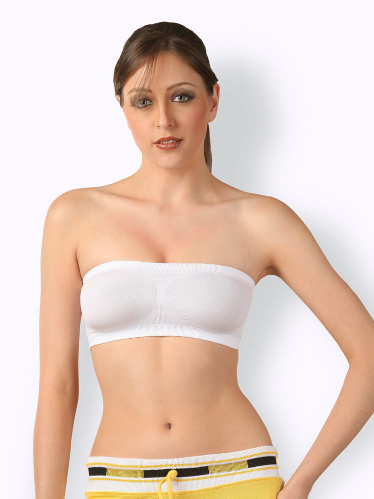 Floret White Tube Bra