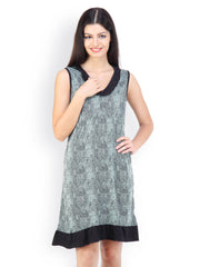 Floret Black &amp; Blue Nightdress 042