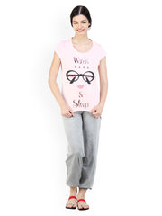 Floret Women Pink &amp; Grey Lounge Set 051