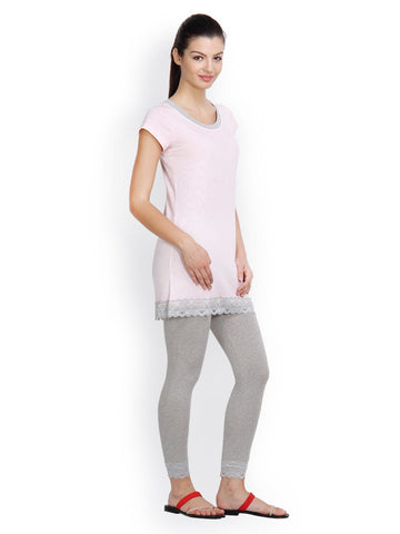 Floret Women Pink &amp; Grey Lounge Set 004
