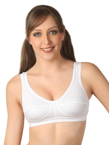 Floret White Sports Bra