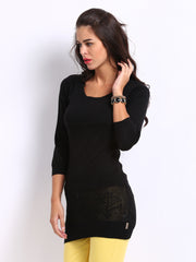 Flying Machine Women Black Tunic