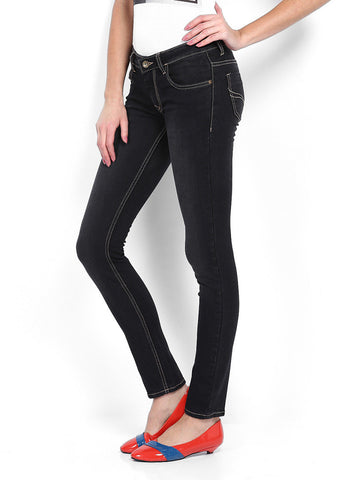 Flying Machine Women Black Twiggy Super Skinny Fit Jeans