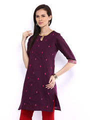 Folklore Women Purple Kurta