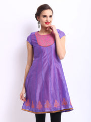 Folklore Women Lavender Embroidered Kurta