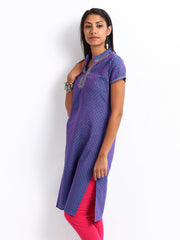 Folklore Women Blue &amp; Purple Kurta
