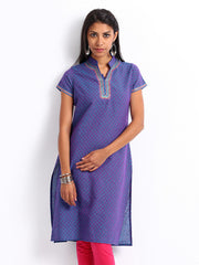 Folklore Women Blue &amp; Purple Kurta
