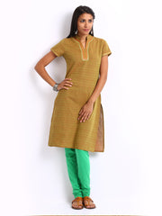 Folklore Women Mustard Brown Kurta