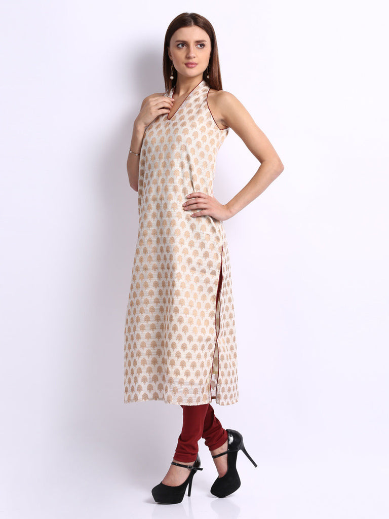 Folklore Women Off-White Kurta