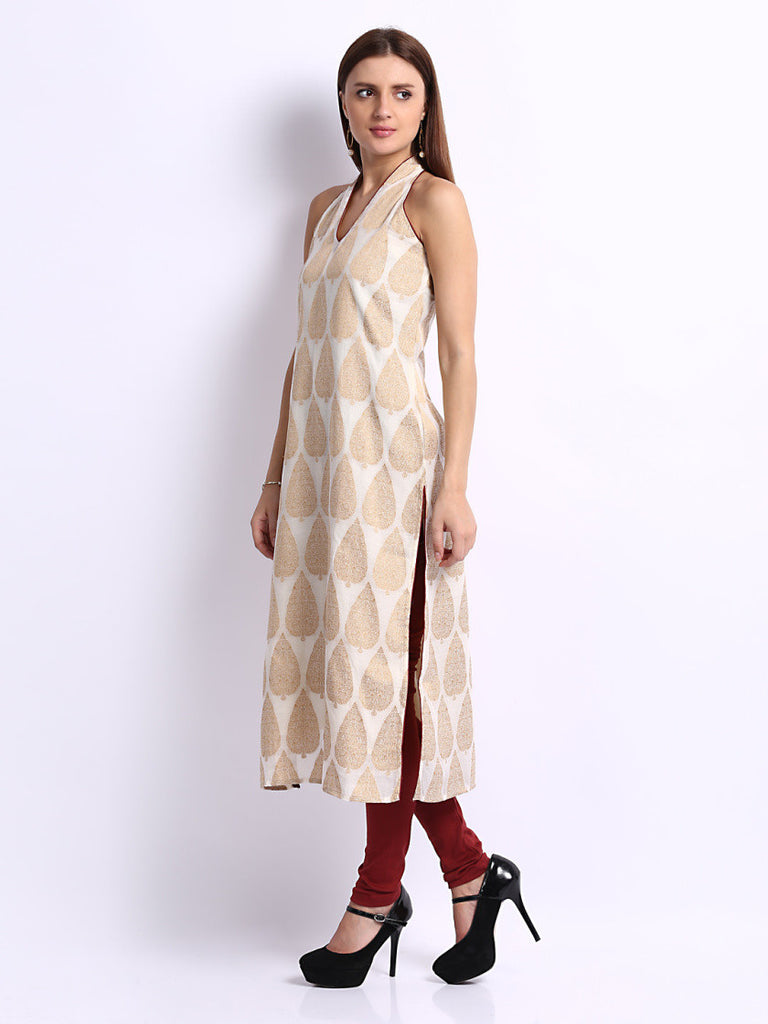 Folklore Women Off-White Kurta