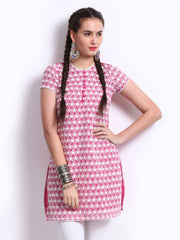 Folklore Women Pink Embroidered Kurta