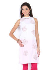 Folklore Women White Kurta