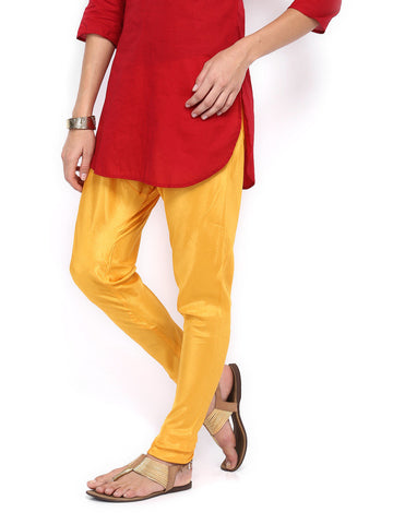 Folklore Women Yellow Churidar Pants