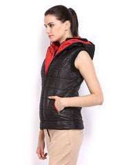 Fort Collins Women Black Padded Hooded Jacket