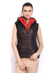 Fort Collins Women Black Padded Hooded Jacket