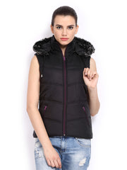 Fort Collins Women Black Sleeveless Padded Jacket