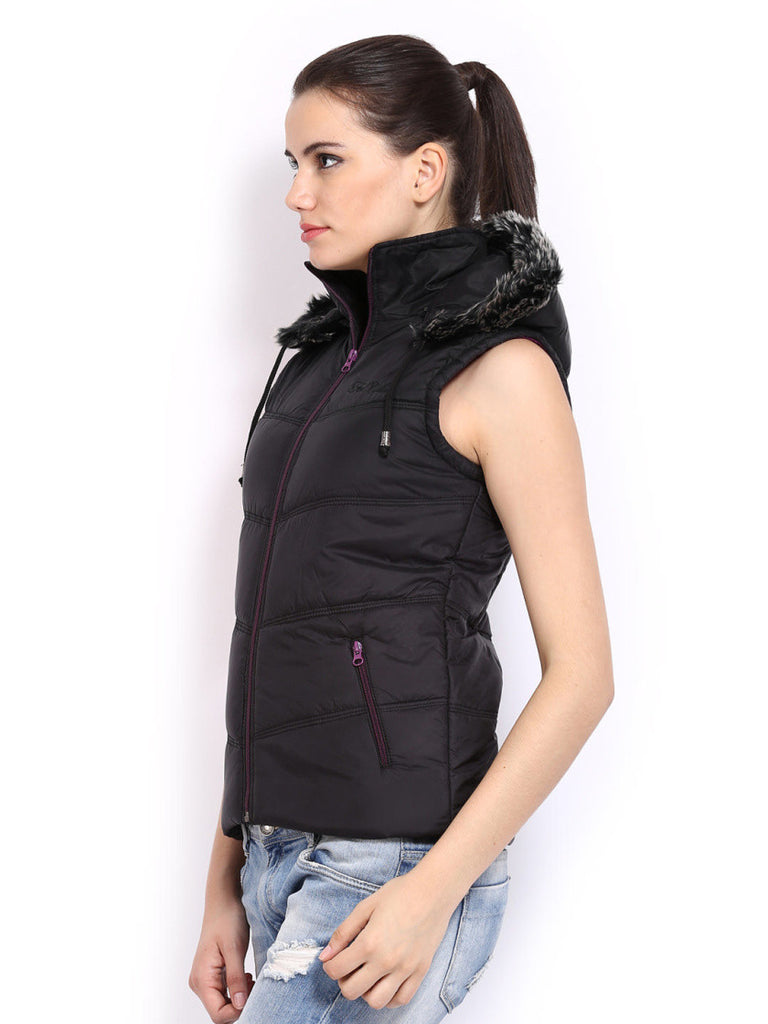 Fort Collins Women Black Sleeveless Padded Jacket