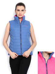 Fort Collins Women Blue &amp; Pink Padded Reversible Jacket