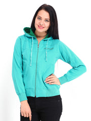 Fort Collins Women Blue Hooded Sweatshirt