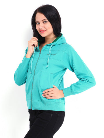 Fort Collins Women Blue Hooded Sweatshirt