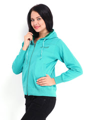 Fort Collins Women Blue Hooded Sweatshirt