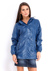 Fort Collins Women Blue Hooded Rain Jacket