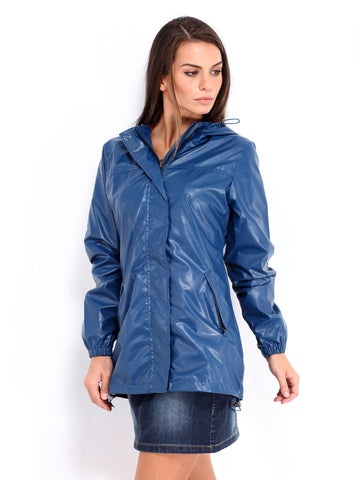 Fort Collins Women Blue Hooded Rain Jacket