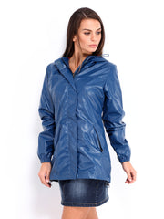 Fort Collins Women Blue Hooded Rain Jacket
