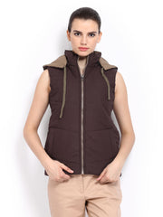 Fort Collins Women Brown Hooded Jacket