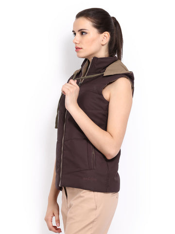 Fort Collins Women Brown Hooded Jacket