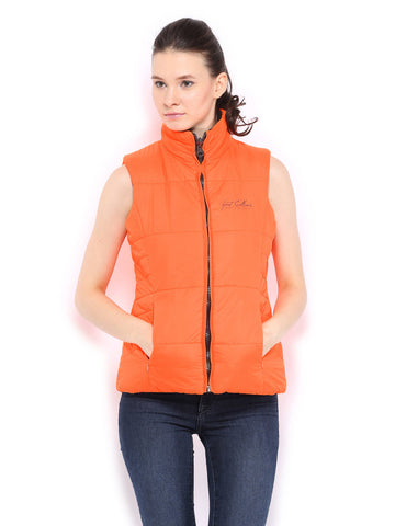 Fort Collins Women Grey &amp; Orange Padded Reversible Jacket