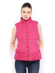 Fort Collins Women Pink &amp; Blue Padded Reversible Jacket