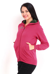 Fort Collins Women Pink Hooded Sweatshirt