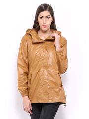Fort Collins Women Brown Hooded Rain Jacket